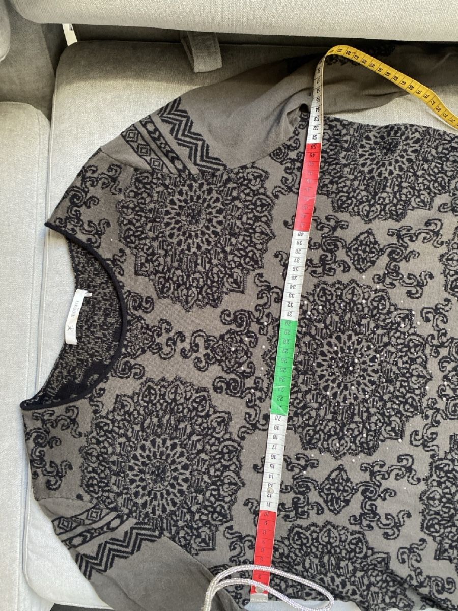 Monari Pulls & Sweat-shirts: Monari Pullover gemustert braun schwarz Grösse 42 – D'occasion à Homberg b. Thun par Homata 3