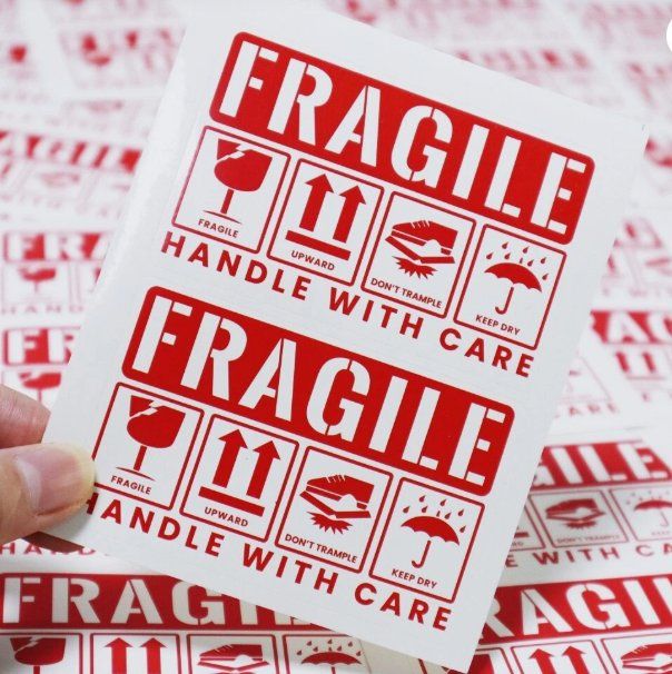 10x FRAGILE Sticker (8x5cm) – Paket Aufkleber ab 1.- (Neu (gemäss ...