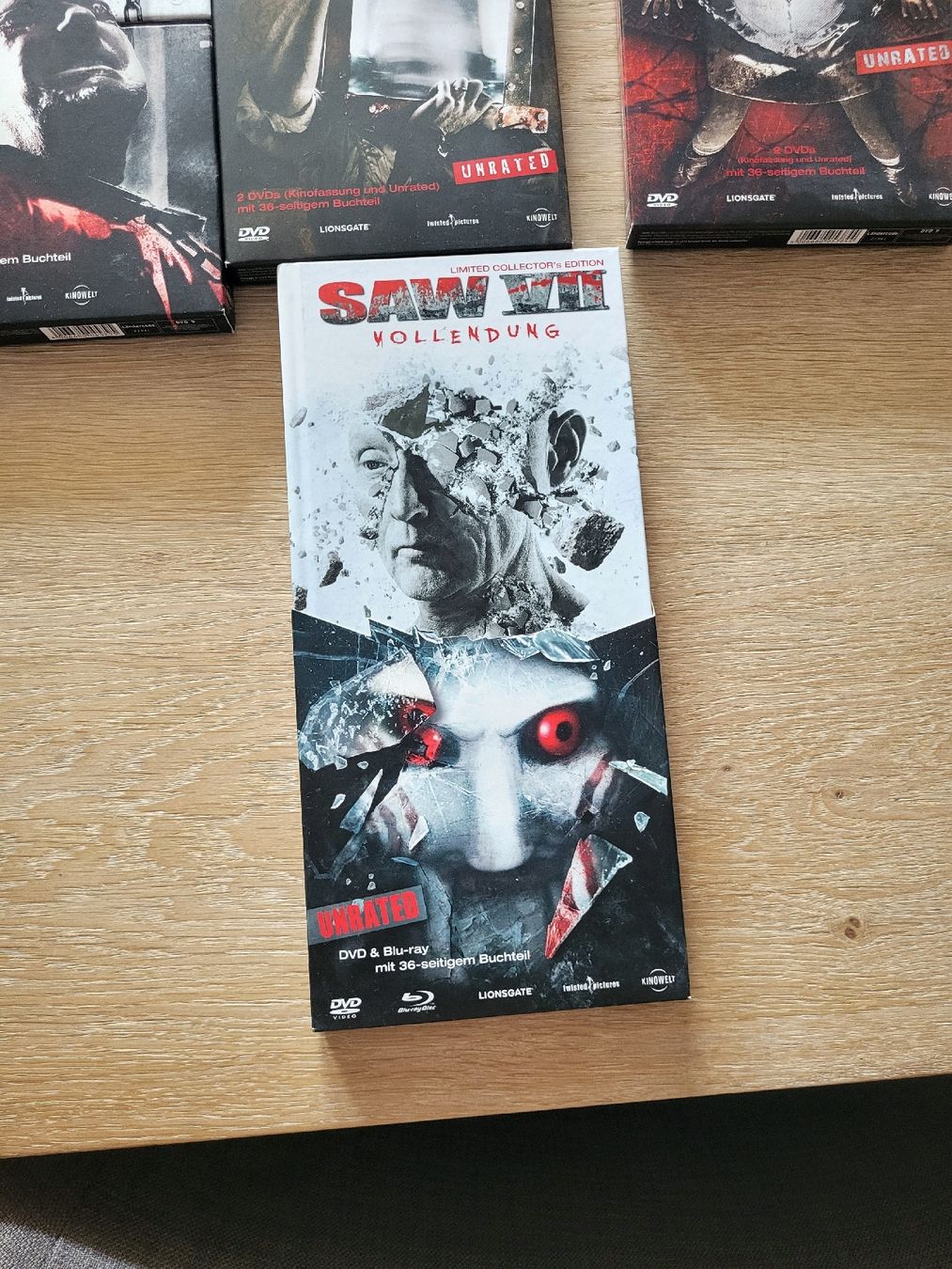 Tutti i DVDs: Saw 1-7 im Mediabook – Usato da Zürich venduto da Knudell0 5