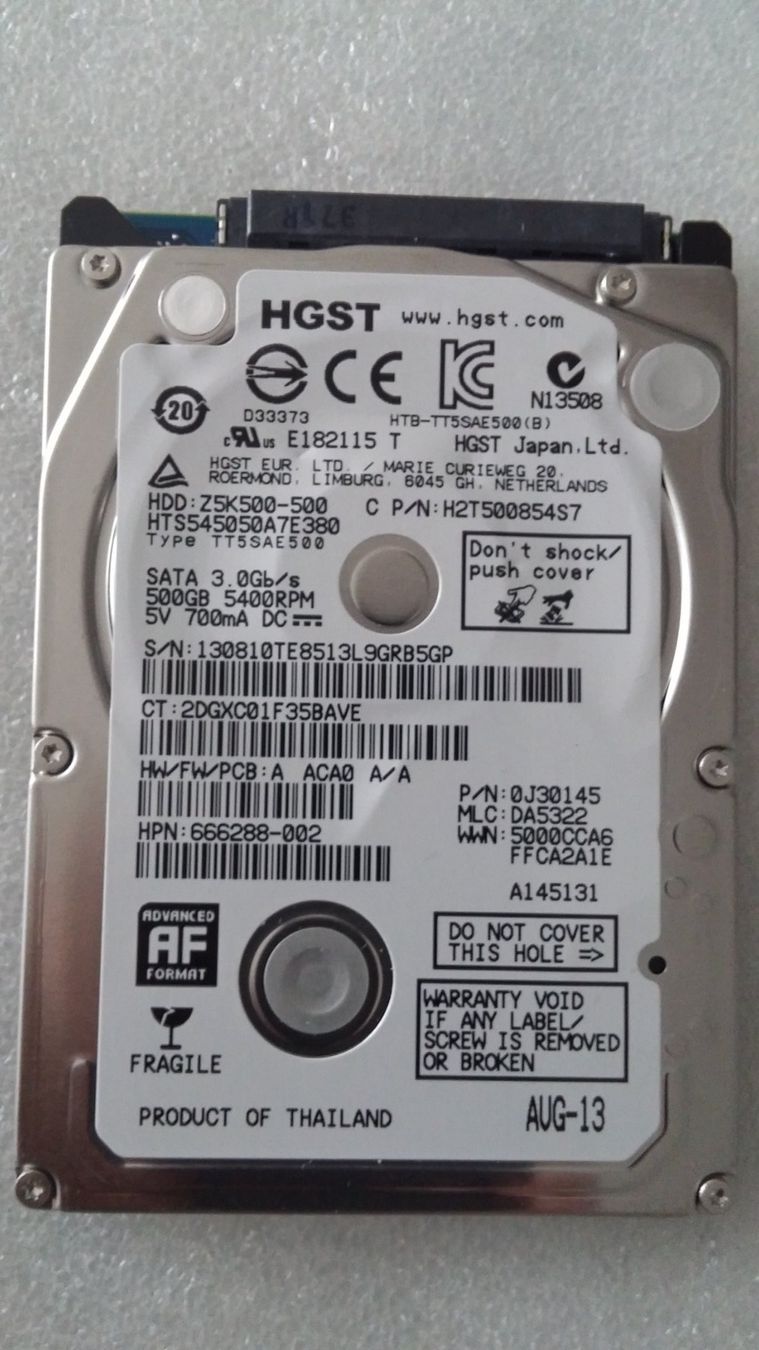 Dischi rigidi: 500GB Festplatte 2.5 von HGST – Usato da Zürich venduto da sendbad