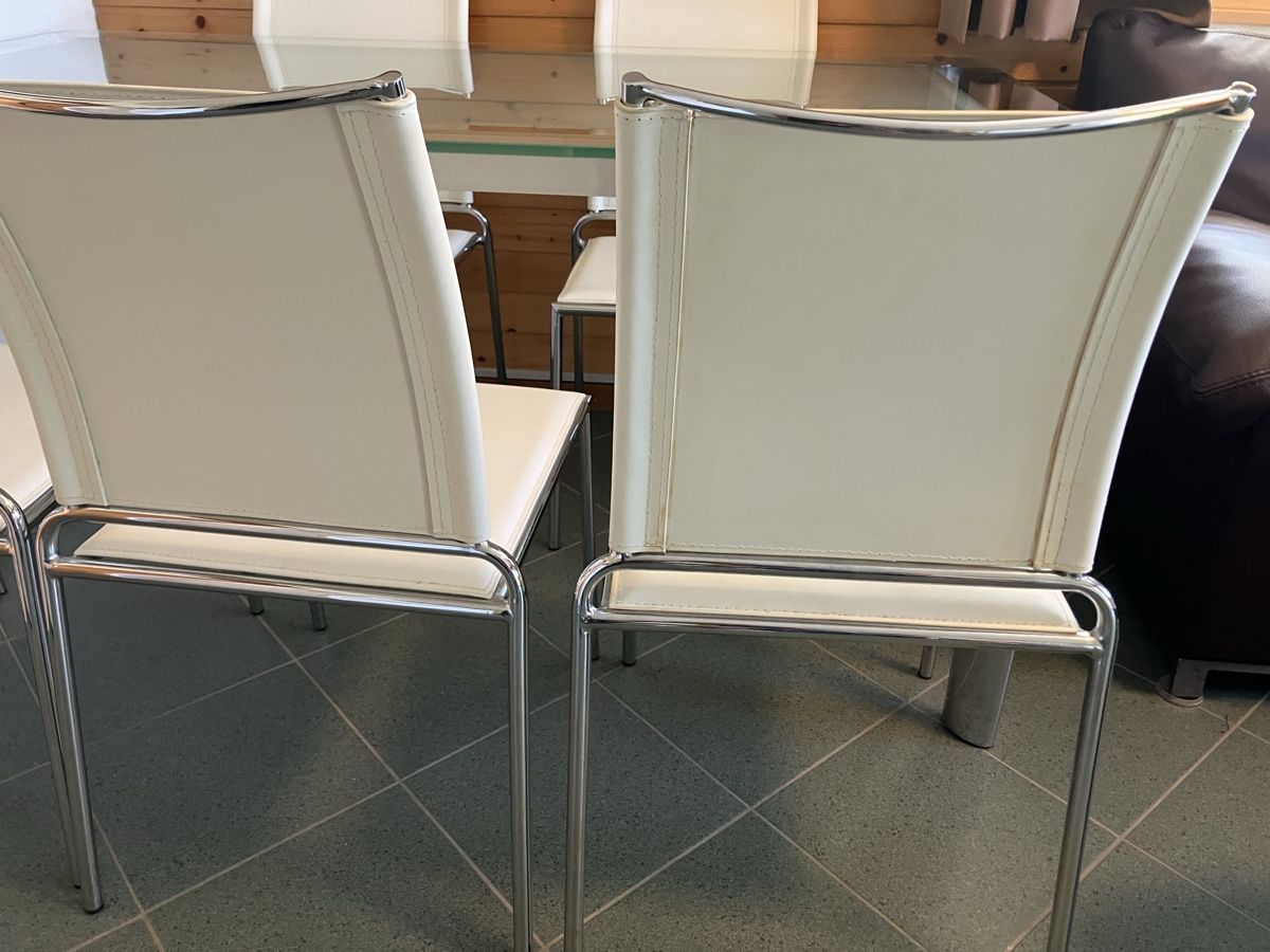 Set di tavolo e panche: Dining Table and 5 Chairs set Pfister glass top, metal frame – Usato da Birmensdorf ZH venduto da Trovo 3