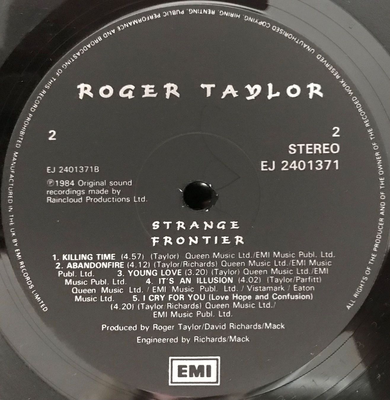 Schallplatten: QUEEN / ROGER TAYLOR - STRANGE FRONTIER - 33 Tours – Gebraucht aus Bussigny von vinyl-pas-cher 3