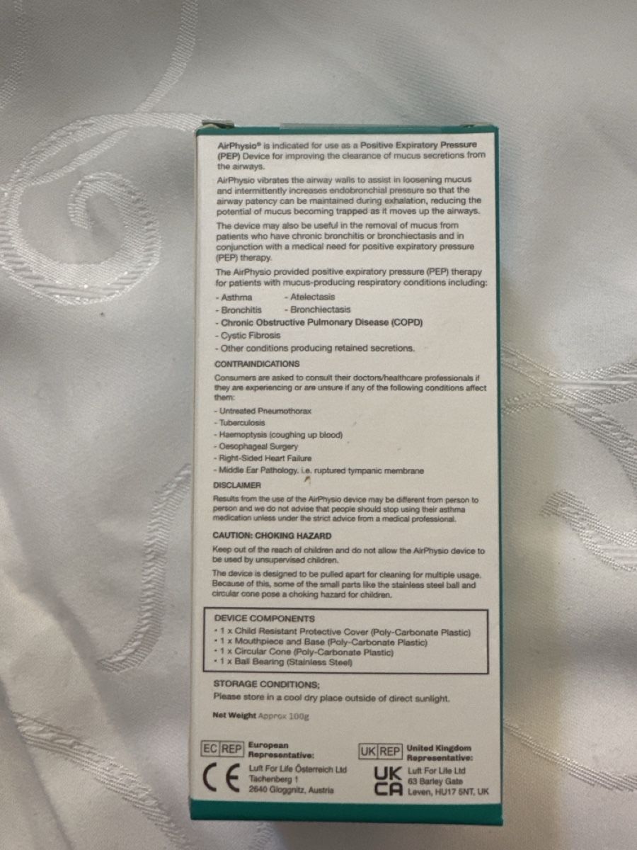 Medizinische Geräte: Air Physio MUCUS CLEARANCE DEVICE neu OVP – Neu und originalverpackt aus Niederglatt ZH von Laurita1972 2