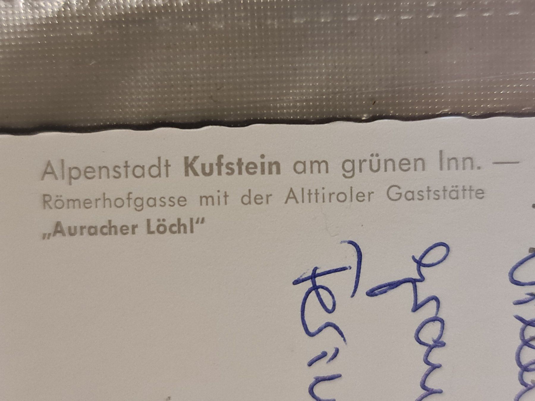 Cartoline postali: Alte Ansichtskarte Kufstein/Tirol "Auracher Löchl" – Usato da Dintikon venduto da Vexi 1