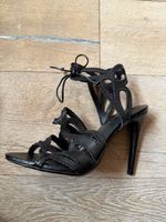 Great black ZARA 11cms sandals, ‘Alaia style’. Size 38