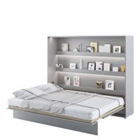 Schrankbett EDDY Horizontal Grau + LED - 160x200cm
