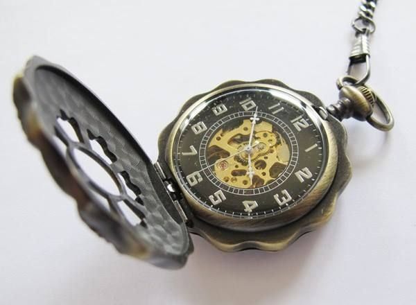 Uhren: Steampunk Skeleton Taschenuhr Handaufzug – Neu (gemäss Beschreibung) aus Schwanden GL von UHRKNALL 1