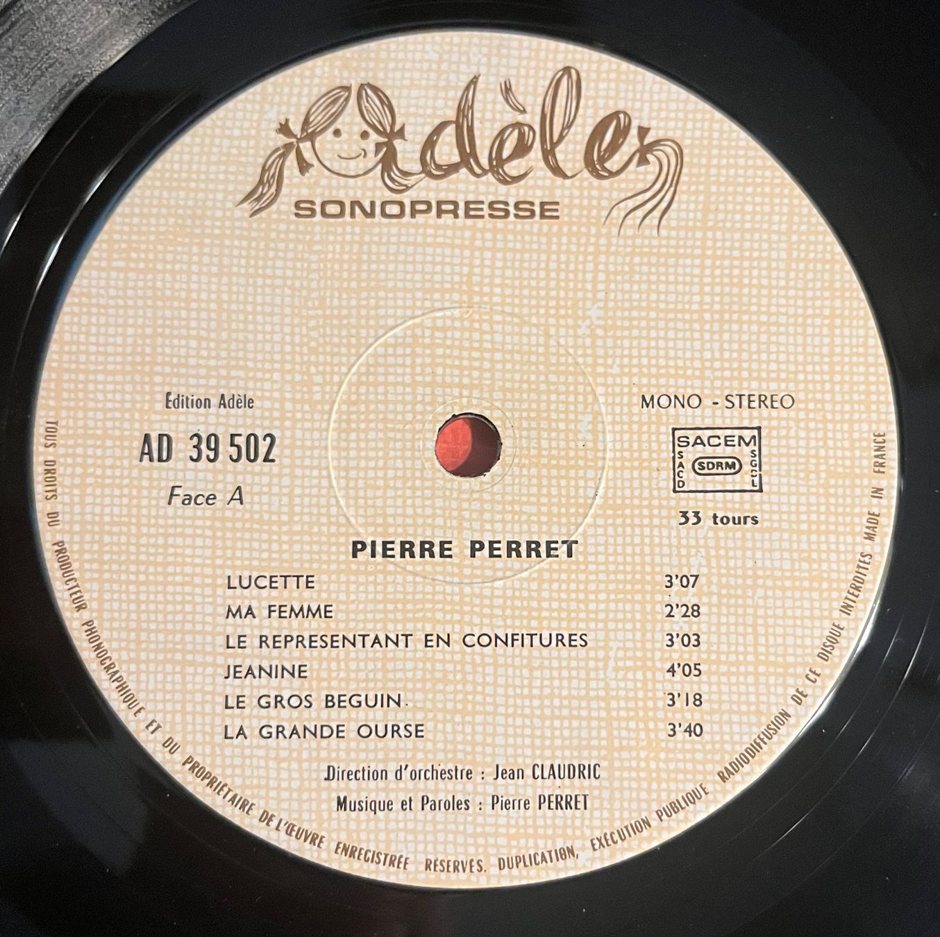 Dischi in vinile: PIERRE PERRET - PIERRE PERRET - 33 Tours – Usato da Bussigny venduto da vinyl-pas-cher 3