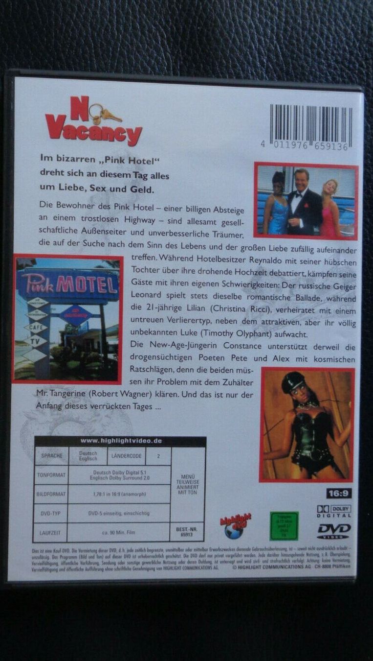 Tous les DVDs: No Vacancy                                            ©'1999 – D'occasion à St.Gallen par elk2022 2
