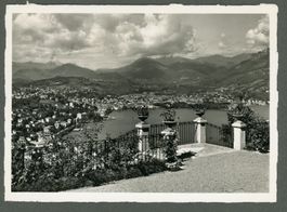 AK sw Lugano TI splendida fotografia, Text Steno ≈ 1937 