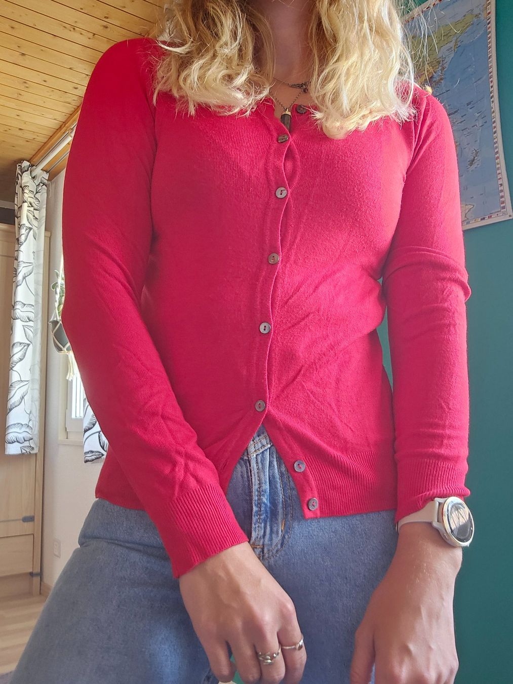 Mango Maglioni & Felpe: Roter Cardigan / Mango Grösse S – Usato da Ettenhausen TG venduto da nwi_72y8