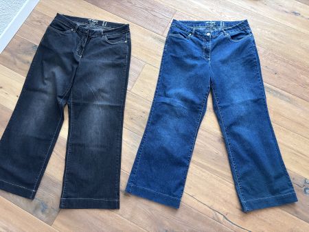 2 x Angel of Style Jeans Black & Bluestone Grösse 46