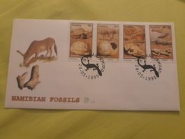 Rare Enveloppe Philatélique Namibie Fossiles 1995 Cachet