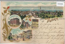 Gruss aus Pfäffikon ZH - Hotel Bahnhof, Strassenansicht - Li