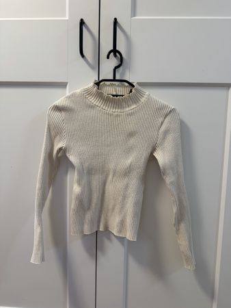 Zara Rippstrickpullover, Gr. S, Cremefarben, Winter Look! (5