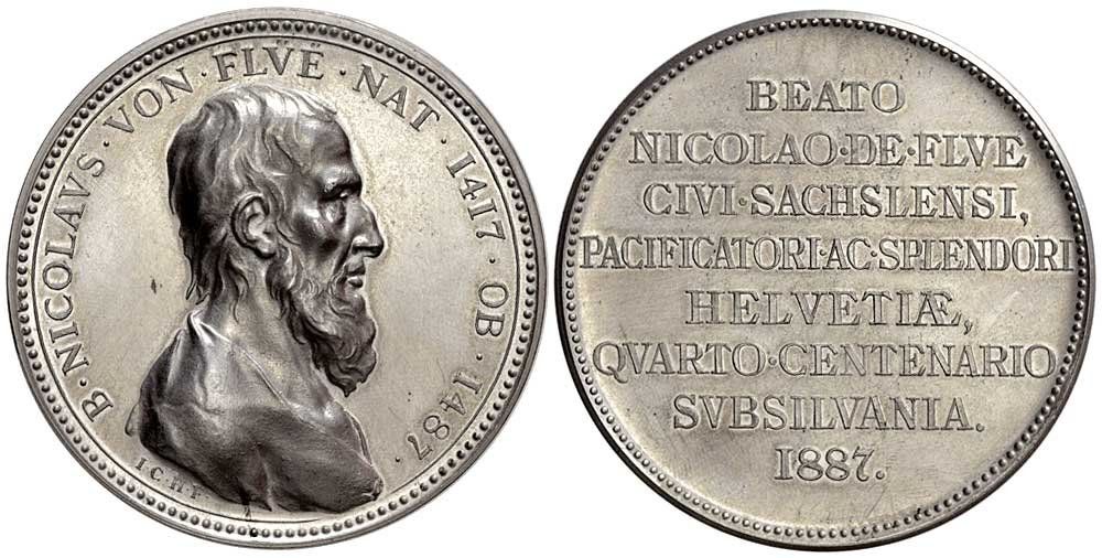 Medaillen: Obwalden, Zinnmedaille 1887, Nikolaus von Flüe, R! – Gebraucht aus Chiasso von Novamarketing