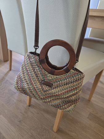 Sac à main ROSETTI, anses bois, coloré
