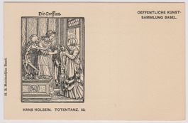 Künstler-AK H.Holbein: Totentanz "Greffinn", Nr.32 um 1900