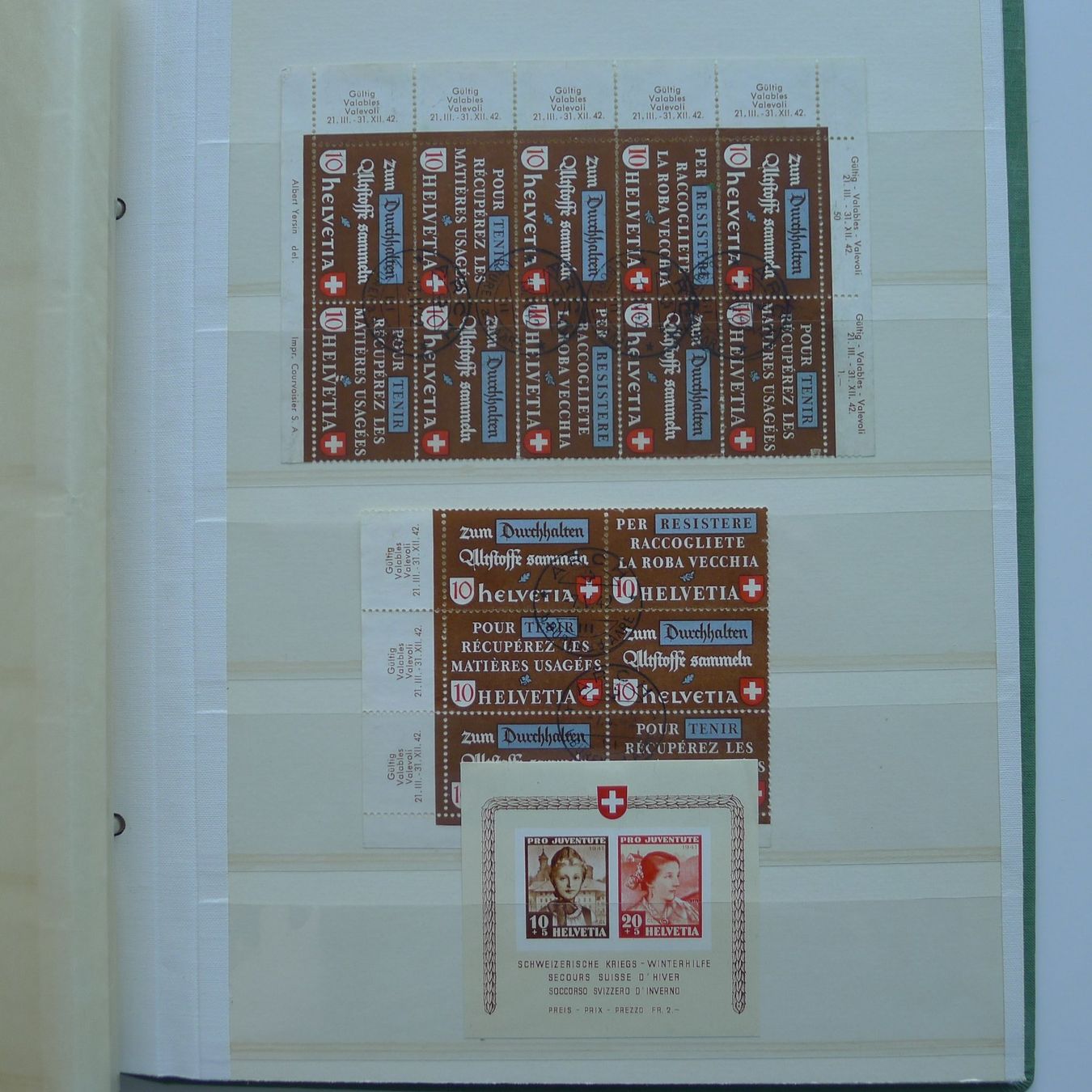 Alle Briefmarken: Sammlung Blöcke, Kat: 900.- – Gebraucht aus Ebikon von SilvioFreund 2