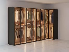 Novamobili Eck-Glasschrank
