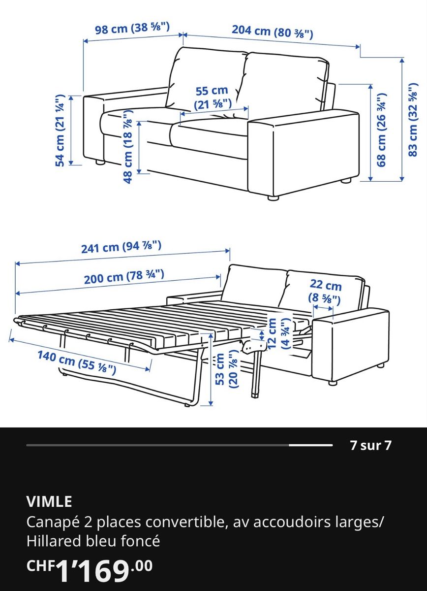 Ikea Divani: Canapé lit – Nuovo (secondo la descrizione) da zürich venduto da mariegou 3