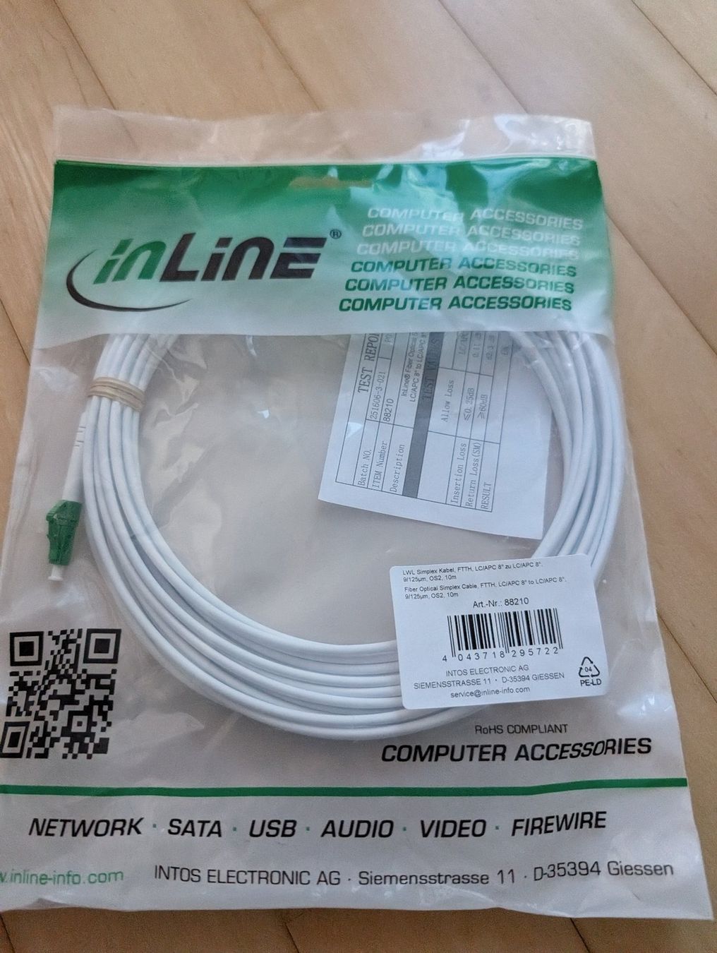 Kabel: Fiber Optical Simplex Cable – Neu (gemäss Beschreibung) aus Stans von Magas