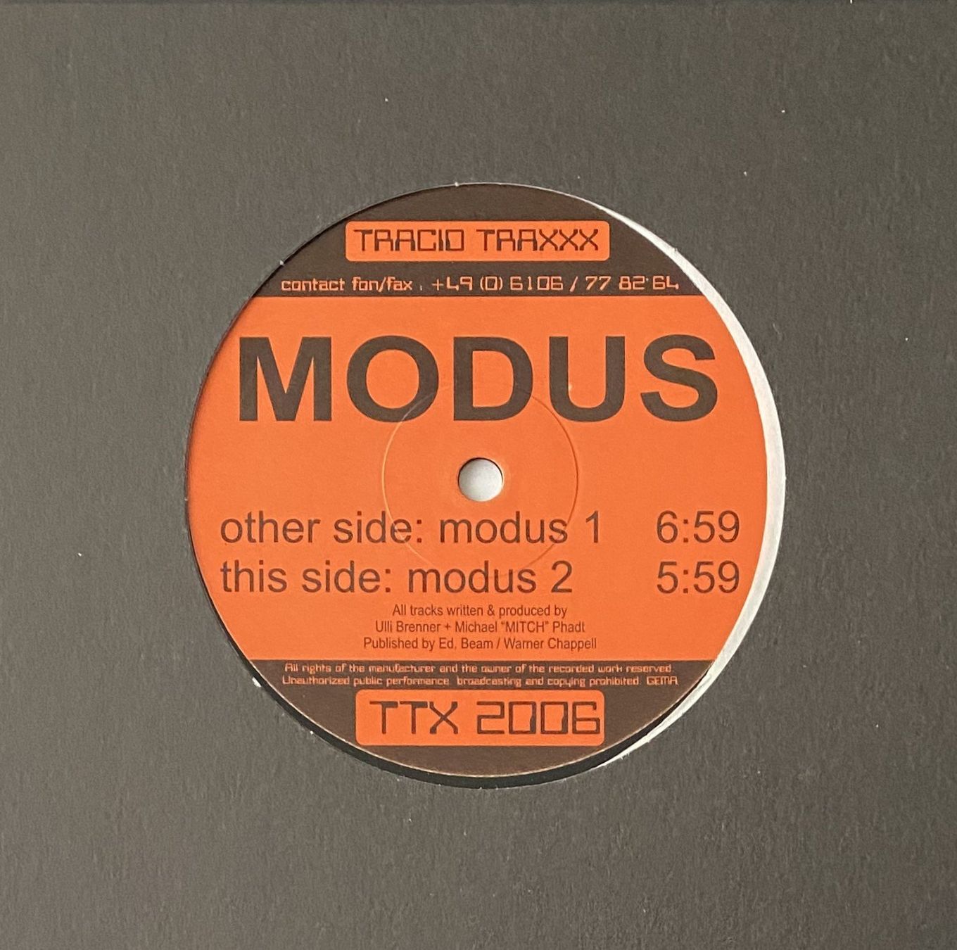 Schallplatten: Modus, Modus (Trance, Hard Trance) – Gebraucht aus Flums von Empe1 2