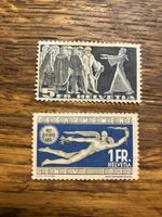 Lot de 2 timbres neufs  Helvetia, 5 Fr et 1 Fr 1932, occasio