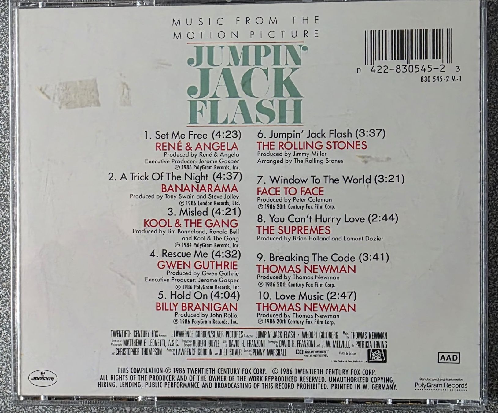 CD: Jumping Jack Flash - Original Motion Picture Soundtrack CD – Usato da Oetwil am See venduto da fineli2 1