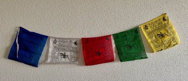 Bandiere: TIBETANISCHE GEBETSFAHNE - FABRIKNEU – Nuovo (secondo la descrizione) da Honau venduto da Ritika