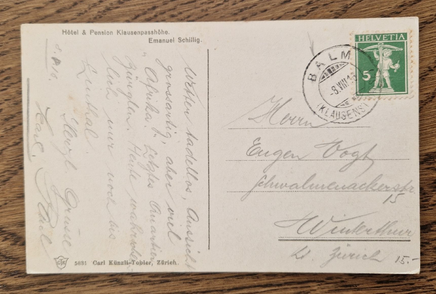 Cartoline postali: Hotel Flüelapasshöhe 1916 – Usato da Ebikon venduto da Donar50 1