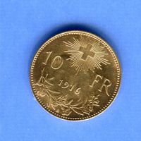 (389a)10 Fr. 1916 Vreneli Top Stgl Gold