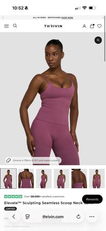 Thrivin Elevate Tank - Sculpting Scoop Neck - Size XL