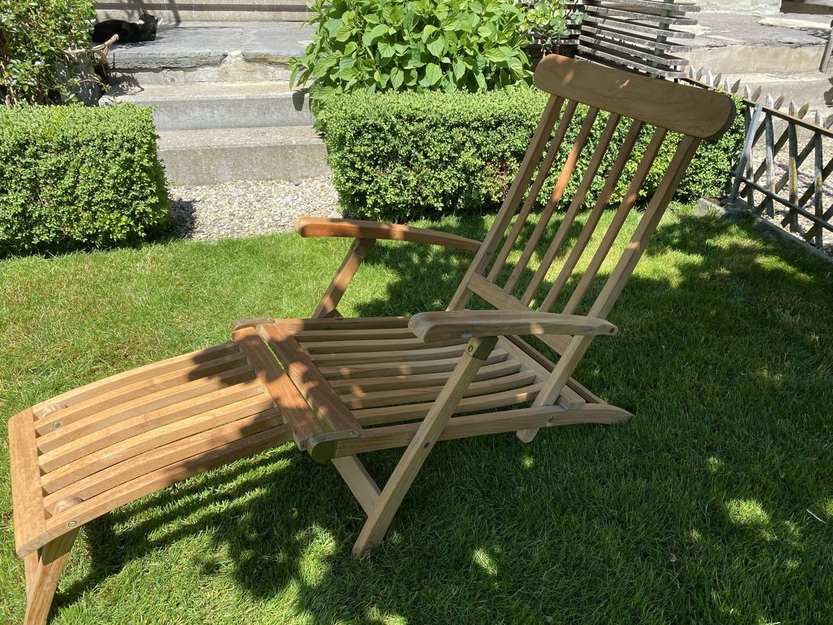 Sedie a sdraio: Gartenliege aus Teakholz – Usato da Sumiswald venduto da Nigeto 2