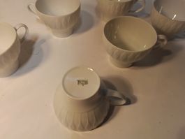 Thomas Porzellan Tassen weiss, 6 Stück, Lanzette-Serie