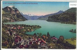 Weesen mit Leistkamm und Churfirsten - Litho