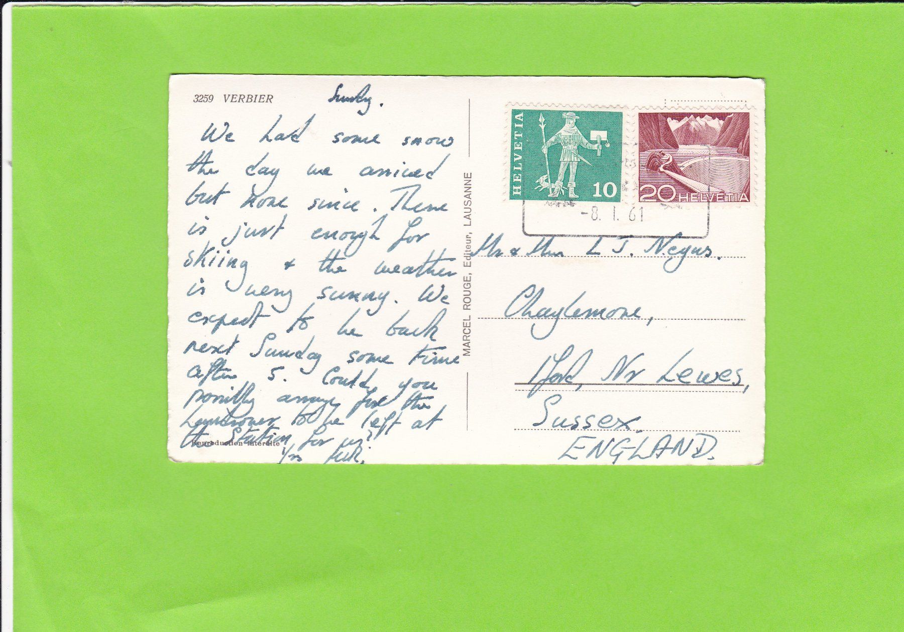 Cartoline postali: VERBIER-Oldtimer-Hotel-belebt – Usato da St. Peterzell venduto da neckertal 1