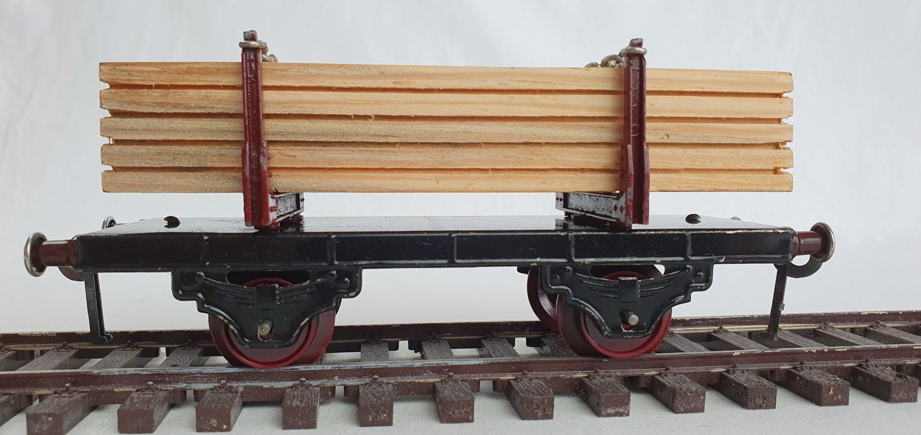 Fleischmann Modellini di ferrovie: Fleischmann GFN 453 DRG Holzwagen, Spur 0 – Usato da Seon venduto da voAllBah 1
