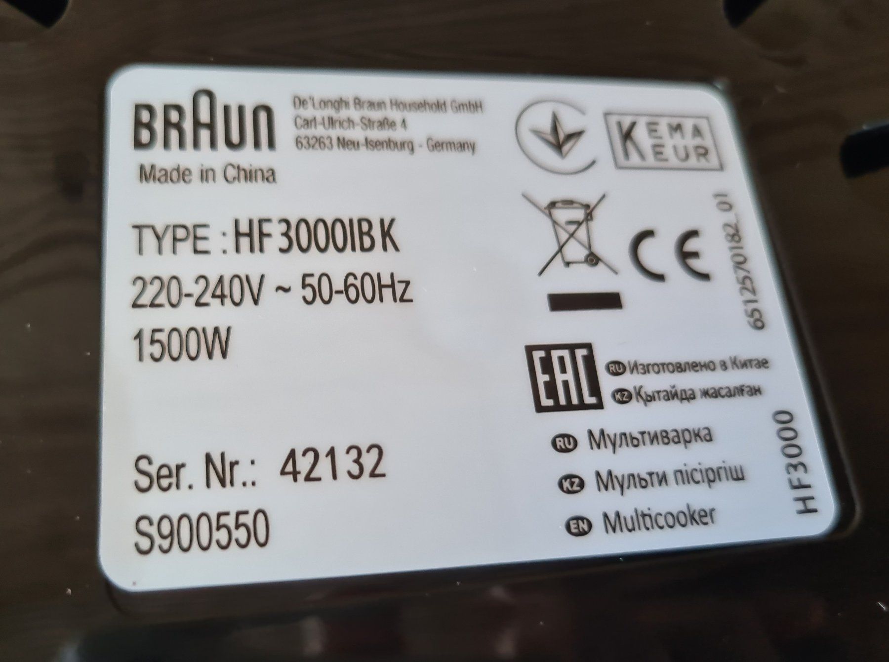 Braun Elettrodomestici da cucina: Neuwertige Heissluftfriteuse Braun MultiFry 3 HF3000 – Usato da Oberuzwil venduto da sab_58zf 5