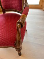 Antiker roter Lesesessel, Stuhl, Sessel