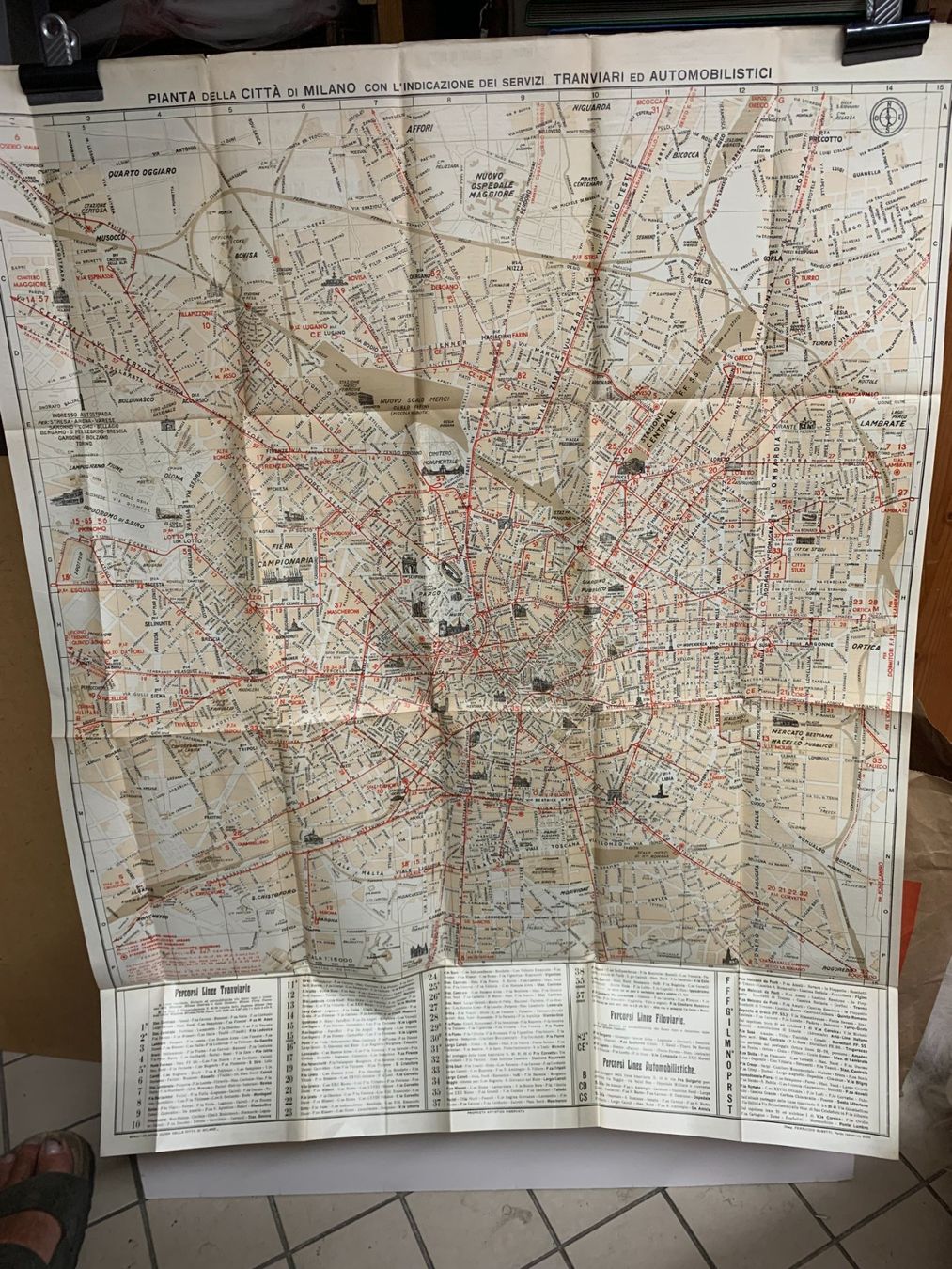 Cartoline postali: Italia - "Pianta di Milano" - 1938 – Usato da Sorengo venduto da 74in 1