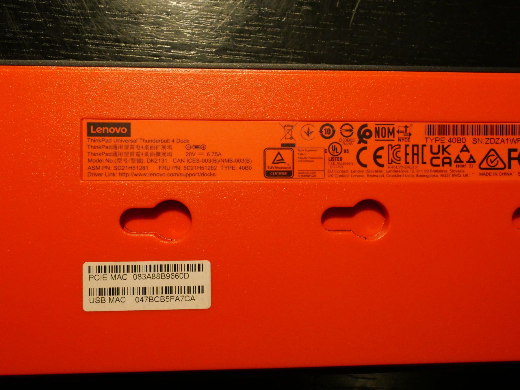 Lenovo Docking station: LENOVO THINKPAD UNIVERSAL THUNDERBOLT 4 DOCKING STATION – D'occasion à Neftenbach par Campervan_B 3