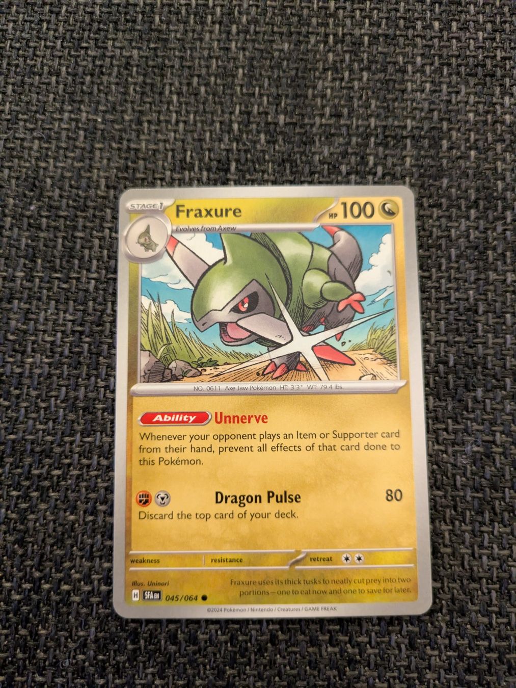 Pokémon Carte collezionabili: FRAXURE, SHROUDED FABLE, SFA45, COM, 2024, ENG, NM/MT – Usato da Losone venduto da AlpineLayer