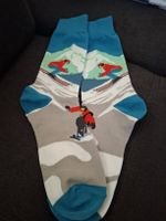 Winter Socken Ski Snowboard Motiv, Grösse 37-42, Neu!