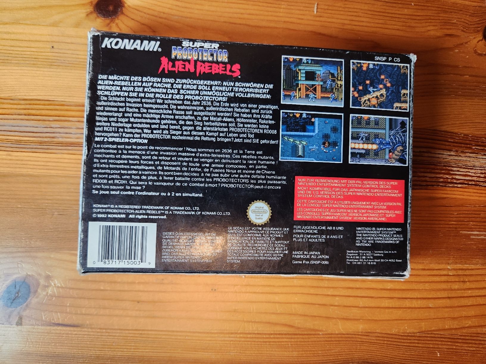 Nintendo Spiele: Super Probotector Alien Rebels SNES PAL CIB (Konami) – Gebraucht aus Tafers von whereyogamesat 3