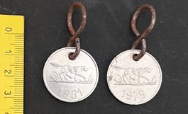 2 Hundemarken Circolo di Brusio GR. 1979 und 1981
