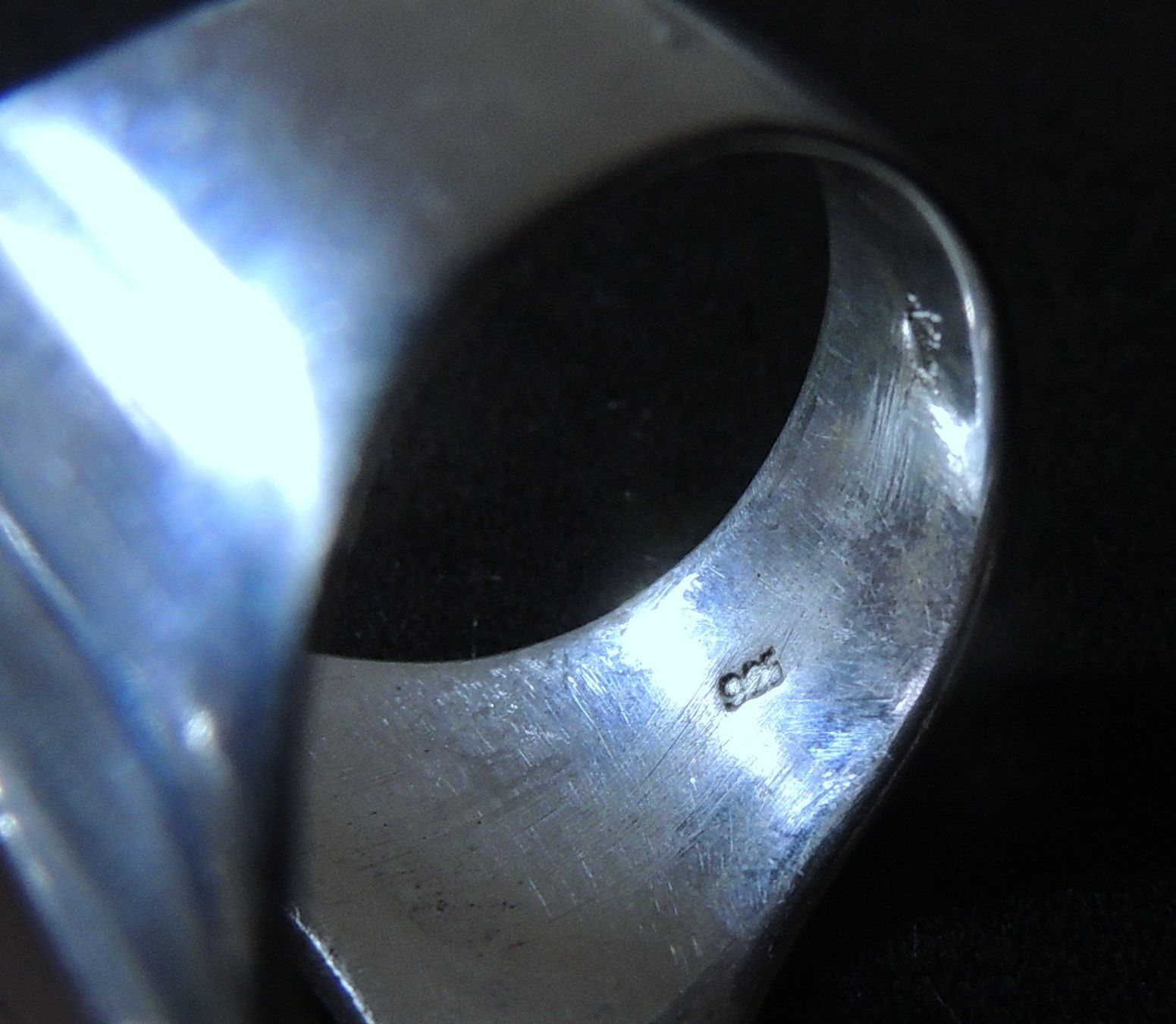 Ringe: Silber 925 Fingerring Gr. 57 Perlmuttimitat – Gebraucht aus Waldenburg von schaller707 4