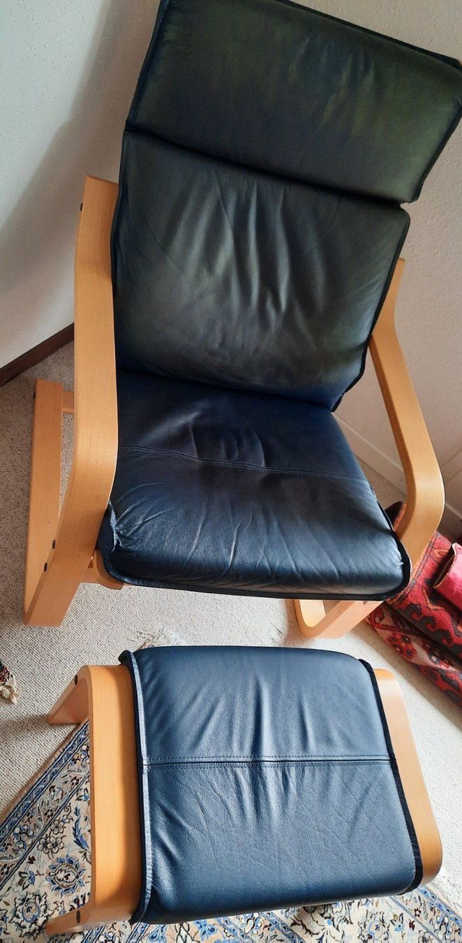 Sessel: bequemer Design Wipp-Sessel mit Schemel – Gebraucht aus Herrliberg von AlexandraBopp 4