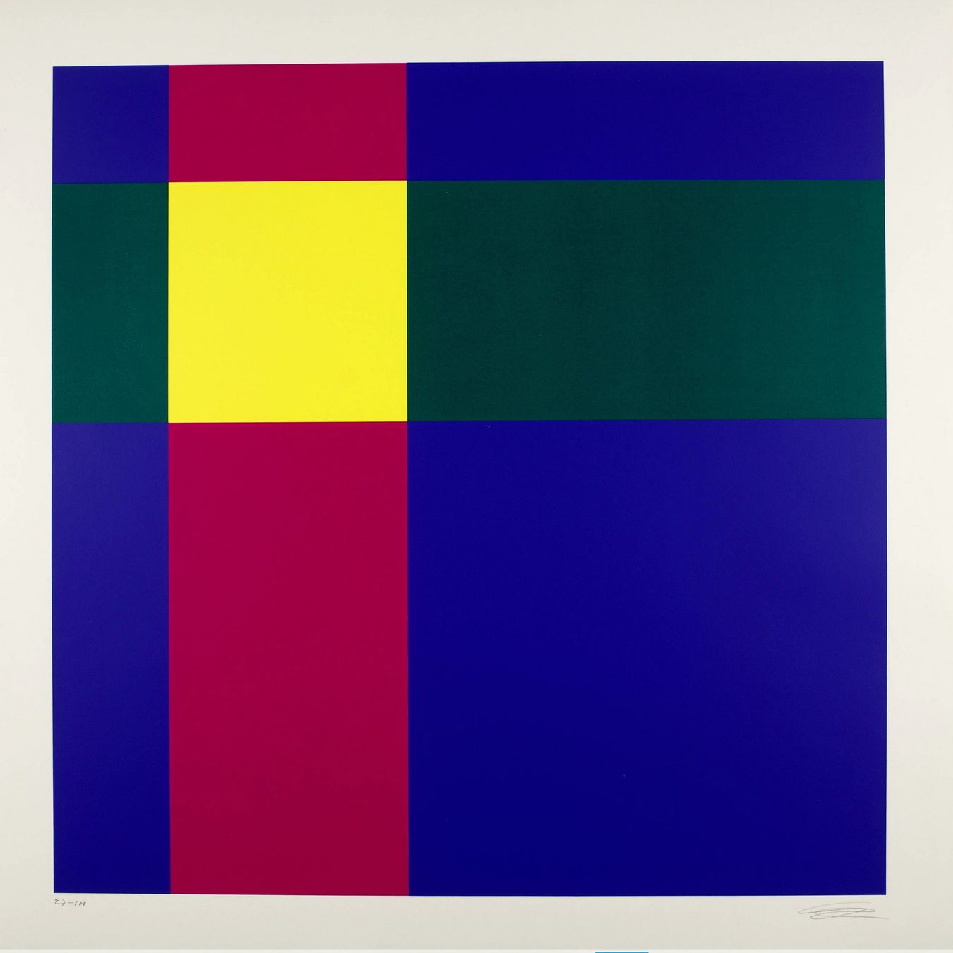 Dipinti: Composition concrète, 1973, Richard Paul Lohse – Usato da neuchatel venduto da cabinetjuliart 1