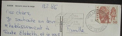 Ansichtskarten: VERCORIN sous la neige – Gebraucht aus Jona von philajona 1